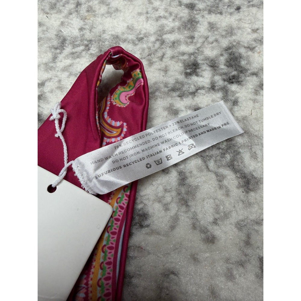 BAIIA Reversible 5-Piece Bikini Magenta Paisley Wrap Women's 14 NEW - Picture 6 of 10